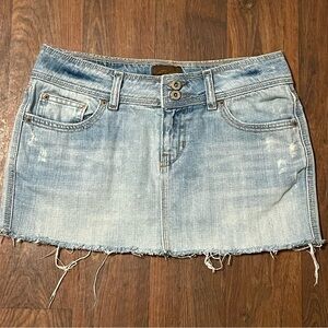 Vintage Y2K Aeropostale Distressed Denim Mini Shirt Size 5/6